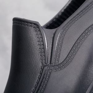 أحذية طهاة احترافية مخصصة سوداء مقاومة للانزلاق بمقدمة مستديرة معززة أحذية عمل للمطبخ للرجال - Product Image 4