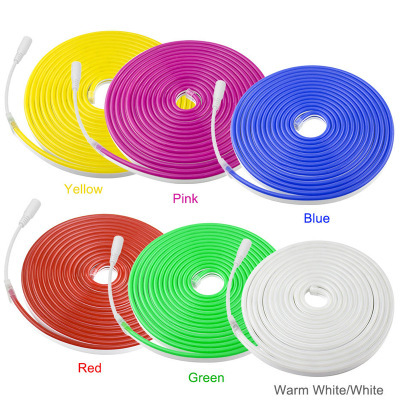 Silicone 24V Color Changing RGB 8x16mm 6 x 12mm Mini Slim LED Strip Neon Flex Light Rope 12V