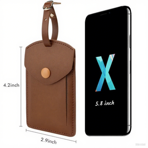 <span class=keywords><strong>Valise</strong></span> de voyage d'<span class=keywords><strong>avion</strong></span> à la mode marron noir Pu Faux cuir étiquette de bagage de carte d'embarquement durable - Product Image 3