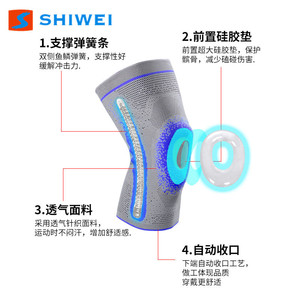 Rodilleras y coderas Shiwei con tejido 3D para absorción de impactos, soporte para bádminton, deportes, unisex, ajuste universal. - Product Image 2