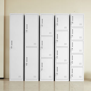 <span class=keywords><strong>Casillero</strong></span> de Acero Laminado en Frío de Una Puerta con Cerradura de Llave, Gabinete de Almacenamiento para Gimnasio, Oficina, Escuela, Dormitorio, Recubrimiento Electrostático - Product Image 2