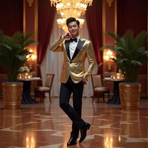 Traje de <span class=keywords><strong>Hombre</strong></span> para Fiesta o Cena con Lentejuelas, Estilo Extranjero, Explosión de Moda Transfronteriza - Product Image 4