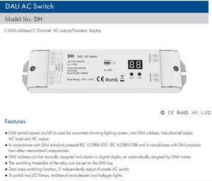 Interruptor de CA SKYDANCE AC100-240V <span class=keywords><strong>DT7</strong></span> DALI2, Interruptor Atenuador DALI de <span class=keywords><strong>2</strong></span> Canales, Pantalla Numérica, <span class=keywords><strong>2</strong></span> Direcciones DALI, Interruptor de Luz de 500W-1200W - Product Image 4
