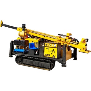 Foreuse hydraulique sur chenilles pour puits d'eau et exploration géotechnique, capacité de 300 m de profondeur, foreuse portable - Product Image 1