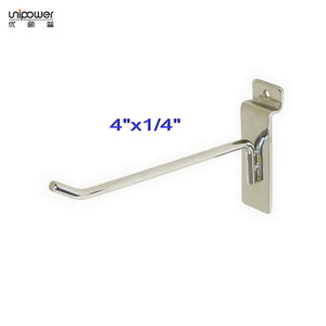 Unipower <b>Wall</b> <b>Mount</b> <b>Shelf</b> Hook 4x1/4 Inch Stainless Steel Single Hook For Storage And Organization - Product Image 1