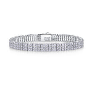 Prezzo di fabbrica gioielli di lusso 925 Sterling <span class=keywords><strong>Silver</strong></span> VVS Moissanite diamante ghiacciato fuori bracciale L240113555-20 - Product Image 1
