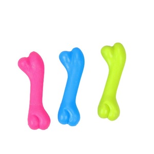 Jouets à mâcher pour animaux de compagnie, os de poulet en TPR, 12cm, 50g, nettoyage des dents pour chiens, petite taille, couleur aléatoire - Product Image 5