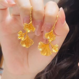 Nuevo Conjunto de <span class=keywords><strong>Accesorios</strong></span> de <span class=keywords><strong>Novia</strong></span> <span class=keywords><strong>para</strong></span> Boda China: Collar, Pendientes y Pulsera con Borlas Doradas y Hojas de Ginkgo <span class=keywords><strong>para</strong></span> <span class=keywords><strong>Novia</strong></span> - Product Image 3