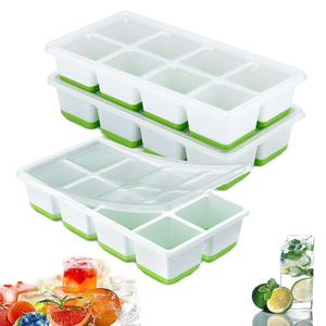 Bac à glaçons rond en silicone surdimensionné personnalisé avec couvercle, écologique, pour moule à glace pour tasses SHANCHI - Product Image 1