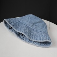 Nouveau Chapeau Bob en Jean Lavé Doux Anti-UV Respirant Unisexe Style Japonais Tendance Urbaine Estivale Amincissant le Visage