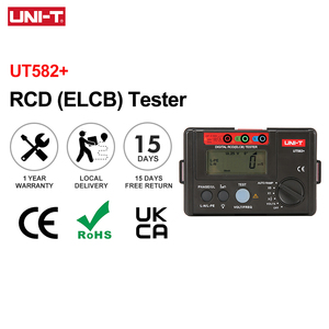 เครื่องทดสอบ RCD (ELCB) ดิจิตอล UNI-T UT582+ พร้อมระบบ AUTO RAMP สำหรับวัดวงจรรั่วไหล พร้อมเสียงเตือนการใช้งานผิดพลาด L71 - Product Image 2