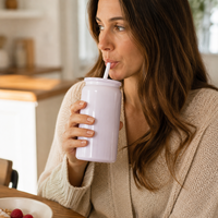 Gobelet canette cannelé en acier inoxydable 304 de 16 oz avec couvercle à paille, couleur brillante, pour boissons froides, idéal pour projets de logo personnalisé - Vente en gros