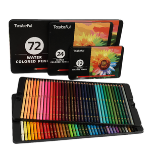 Matite Colorate Idrosolubili Set da 12, 24, 36, 72 e 120 Colori con Scatola in Metallo per <span class=keywords><strong>Disegno</strong></span> e Pittura Artistica - Product Image 2
