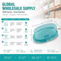 Boîte à pain ovale transparente en plastique PET, dorée et noire, à emporter, conteneur jetable pour salade