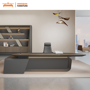 โต๊ะคอมพิวเตอร์โต๊ะเข้ามุมเฟอร์นิเจอร์สำหรับบ้านสำนักงานโต๊ะผู้บริหารรูปตัว L โต๊ะสำนักงาน CEO - Product Image 3