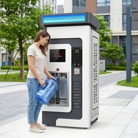 Máquina Expendedora de Agua Purificada de Autoservicio para Exteriores de 400 GPD/800 GPD con Función de Embolsado Automático para la Comunidad