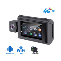 Kamera dasbor Mini 4G HD1080P, baru tahun 2024 rotasi 360 + ADAS + Sensor G + WIFI Hotspot GPS pelacakan ponsel cek Video Waktu Nyata kamera ganda