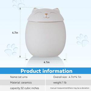 Wholesale Shape Cremation <b>Urns</b> for Pet Ashes Keepsake Memorial Ceramic - Product Image 5