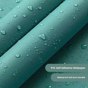 Papier peint autocollant imperméable, résistant à l'humidité, lavable, pour dortoir, usage domestique, chambre confortable, fond de mur, autocollant uni - Product Image 3