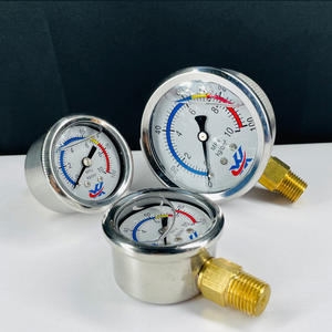 เกจวัดแรงดันไฮดรอลิก YN-60 สแตนเลส ทนแรงกระแทก 10MPa/25MPa/40MPa สำหรับแรงดันน้ำมันสูง แบบทนแรงกระแทก - Product Image 4