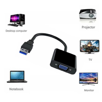 Cable adaptador USB 3,0 a VGA, tarjeta gráfica externa, convertidor de vídeo multi-dp para Windows 7, 8, 10, PC y portátil