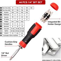Peaktop 191 pièces multi-bits tournevis écrou tournevis outil d'amélioration de l'habitat Kit de réparation électronique jeu de tournevis de précision