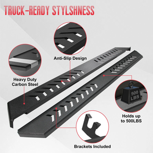 Estribo Lateral para Camioneta, Barra Nerf de Acero, Estribo para Vehículos Todoterreno <span class=keywords><strong>4x4</strong></span>, Resistente, Capacidad de Carga de 500 lb, Soporte OEM - Product Image 2