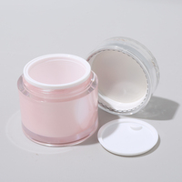 Pot de crème d'emballage de cosmétiques de soins de la peau rose de luxe à impression personnalisée Lotion ensembles de flacons cosmétiques en plastique acrylique