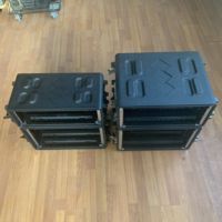 Kkmark 2U 3U 4U 5U 6U 8U 10U 12U 14U 16U 18U Space 19 "Racks en plastique HDPE Flight DJ Audio Equipment Cases