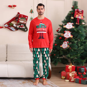 เซ็ตชุดนอนเนื้อนุ่มให้ความอบอุ่นในวันคริสต์มาสชุดครอบครัวพิมพ์ลายได้ตามต้องการ - Product Image 2