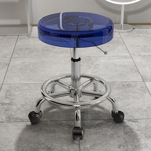 Beauty Salon Equipment Barbershop Bench Salon Chair Hair Salon Can Be Lifted Acrylic <b>Stool</b> - Product Image 5