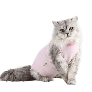 Cat Surgical Gown Vest Fleece Breathable Post Op Anti Lick Suit <b>For</b> Cats Small Medium Size - Product Image 2