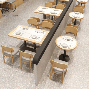 Conjunto de Mesa y Sillas de Lujo para Restaurante, Cafetería y Hotel, con Banca de Piel y Mármol para Uso Comercial - Product Image 3