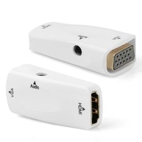 Adaptador HDMI a VGA Macho a Macho para HDTV, Computadora, Reproductor de DVD, Monitor