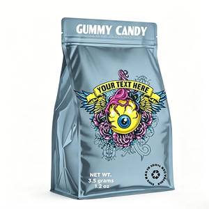 Customized printing 3.5g vertical <b>bag</b>, reusable sealed aluminum foil zipper <b>bag</b>, suitable for candy and snack packaging plastic - Product Image 3