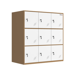Armario Metálico Pequeño <span class=keywords><strong>de</strong></span> 9 Puertas con Cerradura <span class=keywords><strong>de</strong></span> Llave, Armario <span class=keywords><strong>de</strong></span> Acero para Garaje, Dormitorio, Sala <span class=keywords><strong>de</strong></span> Estar, Gimnasio, Oficina - Product Image 1