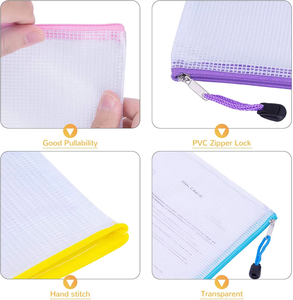 Bolsa Transparente con Cierre de Malla, Impermeable, para Documentos A4, Carpeta Portadocumentos de Plástico para Estudiantes, Útiles Escolares, Uso en Exámenes - Product Image 6