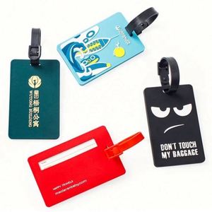 Etiqueta de Equipaje de PVC de Goma Suave Personalizada al por Mayor con Patrón de Letras para Viajes Individuales - Product Image 2