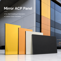 Panneau composite en aluminium de 4 mm, taille personnalisée pour mur-rideau et façade d'hôtel avec miroir