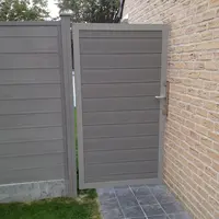 Porte de maison en aluminium Composite, clôture de jardin et grilles en bois et plastique