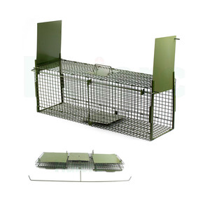 Extra Grande 160X50X55cm Puertas de entrada doble <span class=keywords><strong>Trampa</strong></span> de visón Castor <span class=keywords><strong>Jaula</strong></span> <span class=keywords><strong>para</strong></span> <span class=keywords><strong>perros</strong></span> <span class=keywords><strong>Trampa</strong></span> Trampas <span class=keywords><strong>para</strong></span> animales - Product Image 1