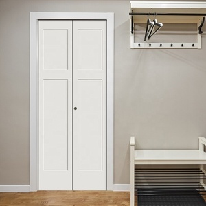 <span class=keywords><strong>Porte</strong></span> pliante à deux battants de style shaker moderne, apprêtée en blanc, avec kit de quincaillerie – Offre spéciale - Product Image 6