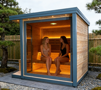 Salles de sauna vapeur en bois massif finlandais pour usage extérieur dans les villas et les jardins