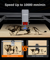 Équipement de découpe et de gravure laser K1 MINI Plus 20W 4080, graveur de logo DIY pour bois, verre, acrylique, cuir, plastique