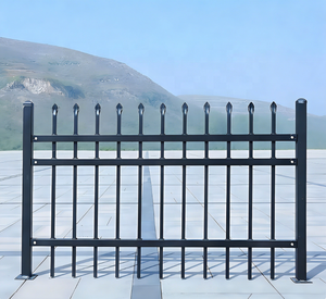 Barrières de sécurité en acier allié d'aluminium métallisé <span class=keywords><strong>anthracite</strong></span>, pointues, disponibles en différentes options d'installation - Product Image 1