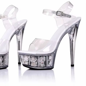 15 centimètres pôle dansant <span class=keywords><strong>lit</strong></span> exotique et sexy chaussures de sexe pour femme fétichisme chaussures de strip-teaseuse culte de la transparence de la femme - Product Image 3