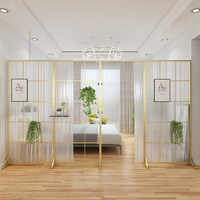 Paravent décoratif moderne et réglable en métal pour salon de beauté et spa de manucure avec cloison de séparation
