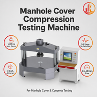 Manhole Cover Compression Machine 1000kN Fully Automatic Four Column Servo Tester for Cast Iron Concrete Crack Load Test