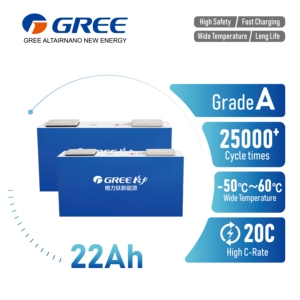 แบตเตอรี่ลิเธียมไททาเนต (LTO) 22Ah 2.3V สำหรับการชาร์จและคายประจุเร็ว 20C ความหนาแน่นพลังงานสูง ปลอดภัยสูง ใช้เซลล์ยินหลง - Product Image 1