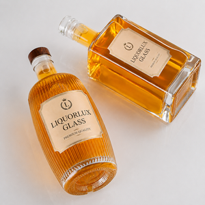 Bouteille à <span class=keywords><strong>liqueur</strong></span> en verre à nervures verticales à corps large 500 ml vide en verre Super Flint pour <span class=keywords><strong>Cognac</strong></span>, Brandy, Gin, Rhum, Tequila, <span class=keywords><strong>Liqueur</strong></span> - Product Image 6